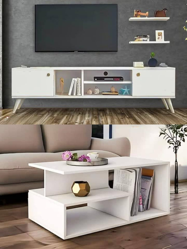 Modern TV unit and table