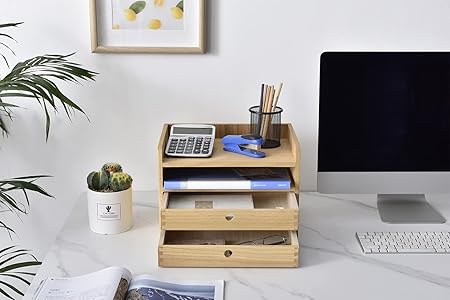 Multipurpose desk organizer with drawers