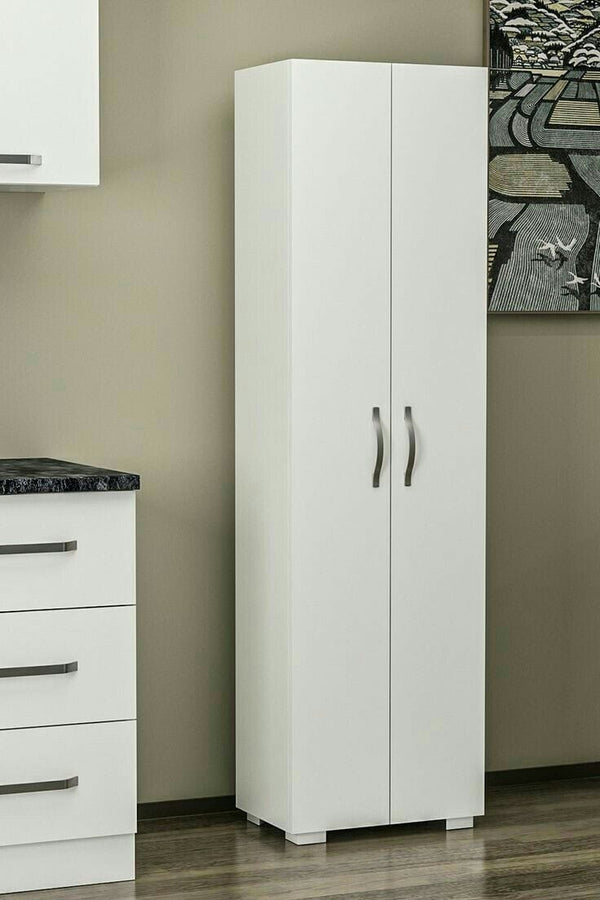 Two-door wooden wardrobe, modern and durable design, ideal