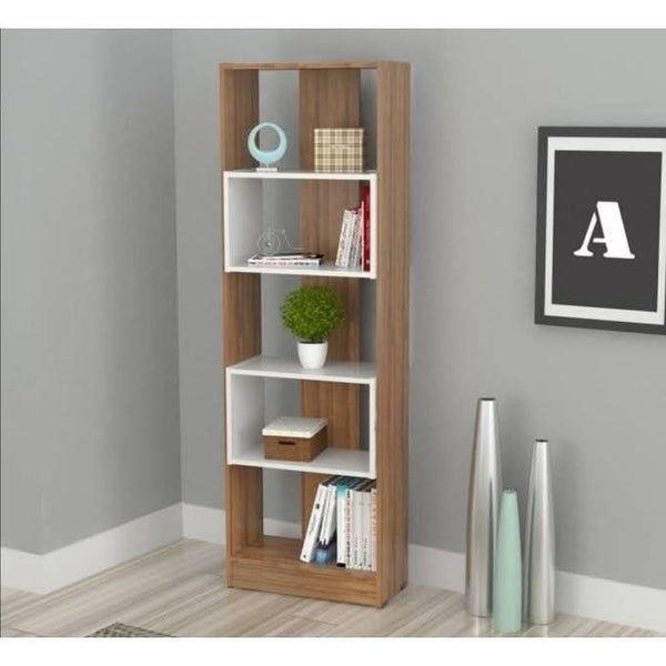 A library with elegant shelves to organize books and antiques.