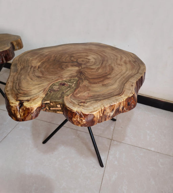 Natural wood tables, natural tree